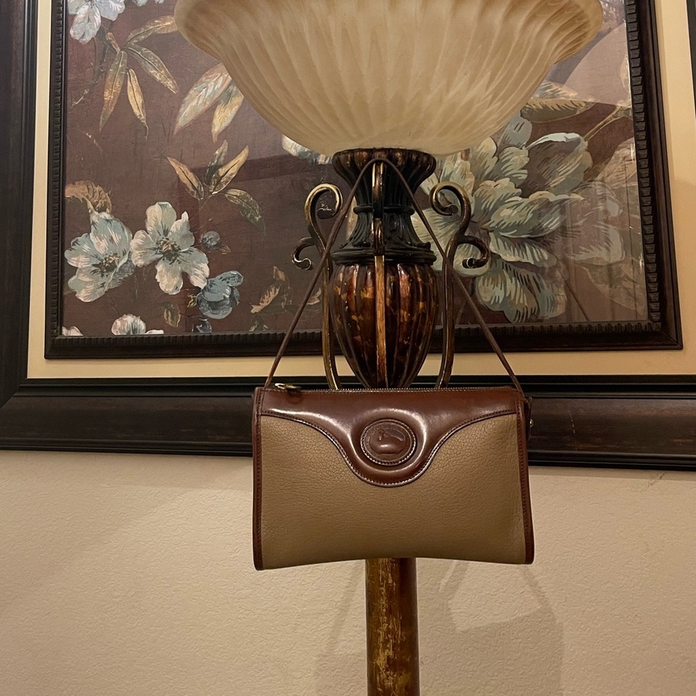 Dooney & Bourke Brown and Tan Leather Shoulder Bag